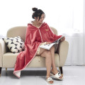 100% Polyester Poncho wearable fashion blanket hoodie